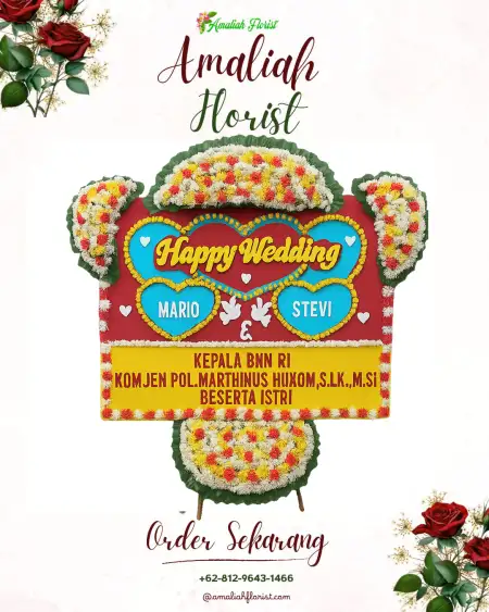 Papan Bunga Pernikahan Margolinduk